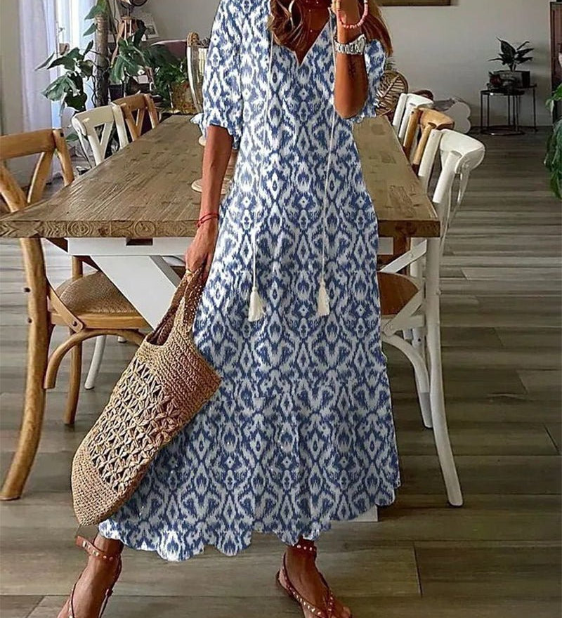 Luna | Midi obleka v boho slogu brez truda