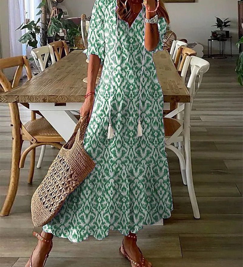 Luna | Midi obleka v boho slogu brez truda