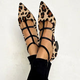 Bridget - Čevlji s peto in leopardjo zanko