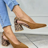 DEKOLTE SLINGBACK Z LEOPARDJIM PETO
