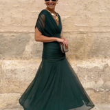 Louise | Elegantna Maxi Obleka za Praznovanje z V-izrezom