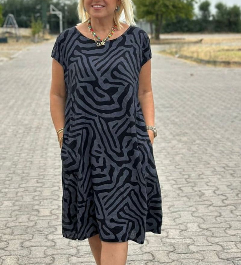 Avanille | poletna obleka s krožnim izrezom