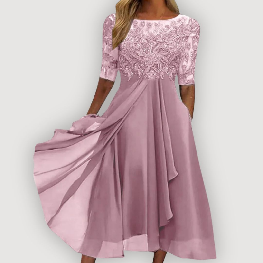 Nina | Eleganten chiffon oblek