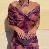 Louise | Elegantna Maxi Obleka za Praznovanje z V-izrezom