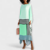Elenora - Geometrijski kaftan z ohlapnim krojem