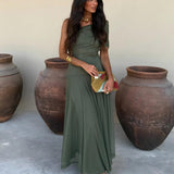 Camila | Elegantna Maxi Obleka iz Mrežaste Tkanine