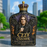 Ozzy Osbourne Limited Edition 5-Inch Embossed Glass Whiskey Bottle