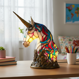 Enorog – Vitražová Lampa (Jednorožec)