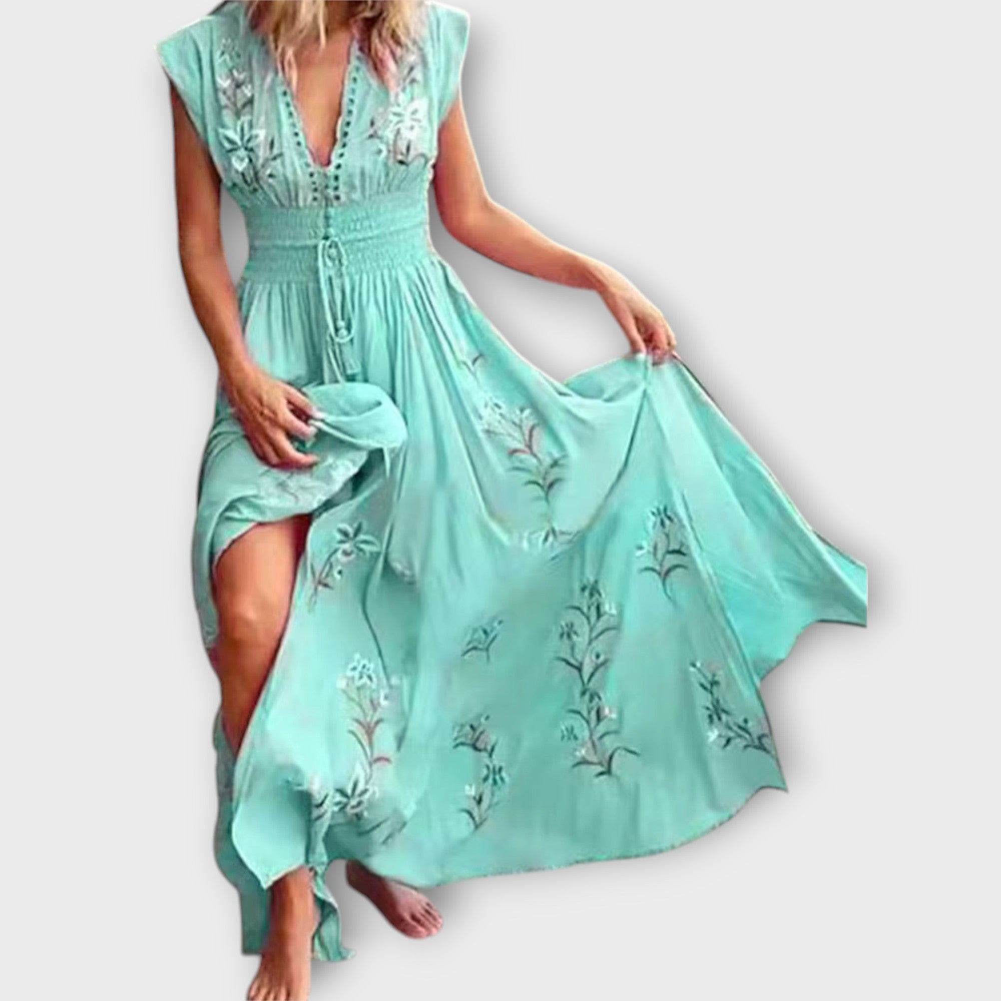 Felizia – Boho obleka s očarljivo vezenino