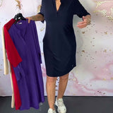 HANNE | ELEGANTNA OBLEKA Z V-IZREZOM