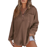Eva – Lahka casual bluza z gumbi in V-izrezom