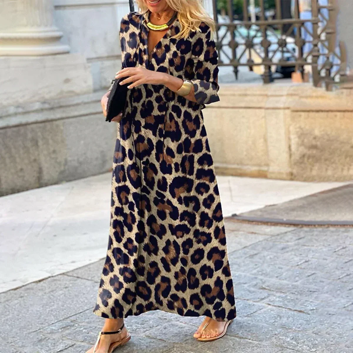 SILVIE | DRZEN IN ELEGANTEN LEOPARDJI OBLEK