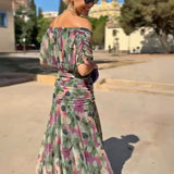 Louise | Elegantna Maxi Obleka za Praznovanje z V-izrezom