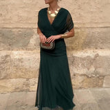 ANA | ELEGANTNA MAXI PLEAT OBLEKA