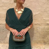 ANA | ELEGANTNA MAXI PLEAT OBLEKA