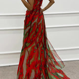 Vibrant Draped Obleka
