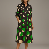 Anastasia™ Polka Midi Obleka