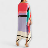 Elenora - Geometrijski kaftan z ohlapnim krojem