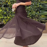 Louise | Elegantna Maxi Obleka za Praznovanje z V-izrezom