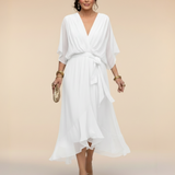 Julieta | Chiffon obleka z V-izrezom
