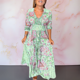 MARGA | ELEGANTNA POLETNA OBLEKA Z V-IZREZOM