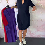 HANNE | ELEGANTNA OBLEKA Z V-IZREZOM