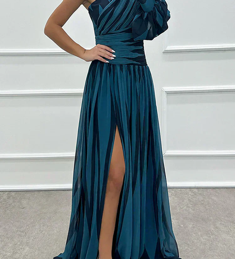 Shiloh - Eleganten Maxi Oblek z Enim Ramo