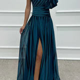 Shiloh - Eleganten Maxi Oblek z Enim Ramo