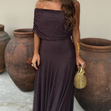 Camila | Elegantna Maxi Obleka iz Mrežaste Tkanine