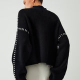 Alma | Oversize-Dolcevita pulover s Piqué detajli