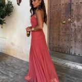 Camila | Elegantna Maxi Obleka iz Mrežaste Tkanine