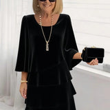 Margaux | Elegantna midi obleka z volani