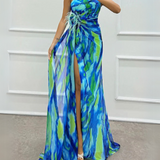 Vibrant Draped Obleka