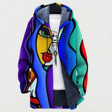 Jaket z barvitimi umetniškimi motivi