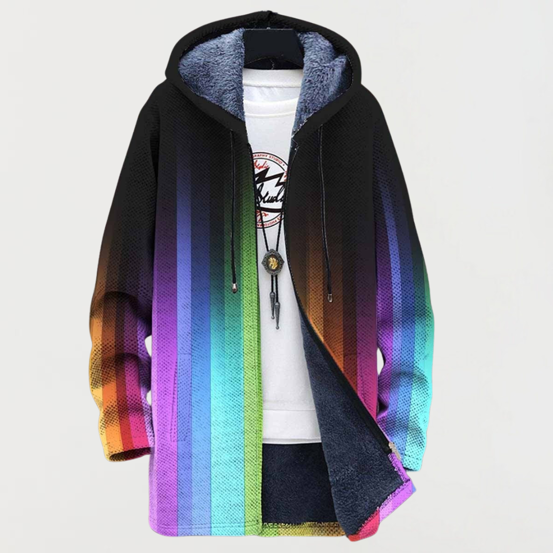 Jaket z degradiranim mavričnim repom