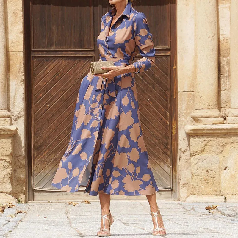 ÉLISE | ELEGANTNA DOLGA OBLEKA Z DOLGIMI ROKAVI