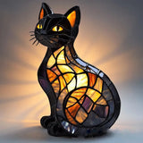 Vitražna Lampa - Svetleča Mačka