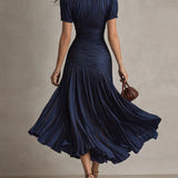 Firence | Vintage Elegantna Chiffon Maxi Obleka