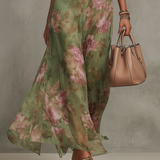 Livia | Maxi Halter Obleka s Cvetličnim Motivom