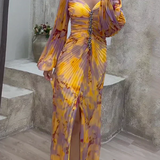 Maria Chic obleka z V-izrezom
