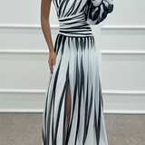 Shiloh - Eleganten Maxi Oblek z Enim Ramo