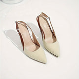 Amélie | Kontrastni slingback petelini