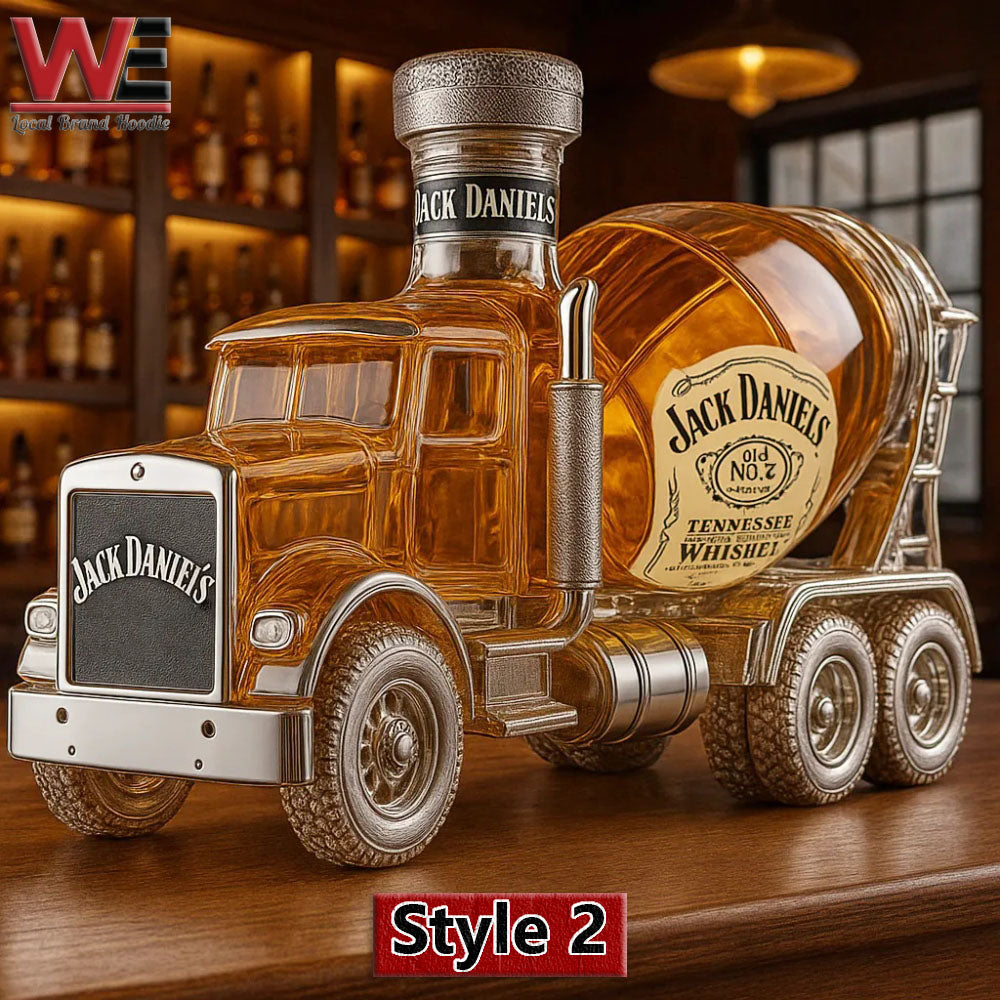 Cement Mixer Whiskey Bottle