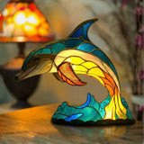 Delfinček - Vitražna Lampa