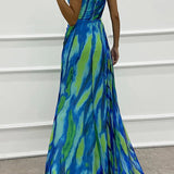 Vibrant Draped Obleka