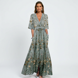 Hazel | Elegantna obleka z V‑izrezom