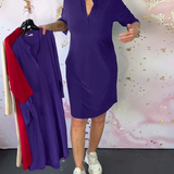 HANNE | ELEGANTNA OBLEKA Z V-IZREZOM