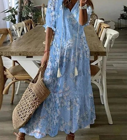 Luna | Midi obleka v boho slogu brez truda