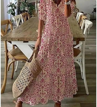 Luna | Midi obleka v boho slogu brez truda