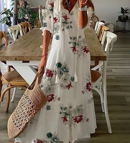 Luna | Midi obleka v boho slogu brez truda